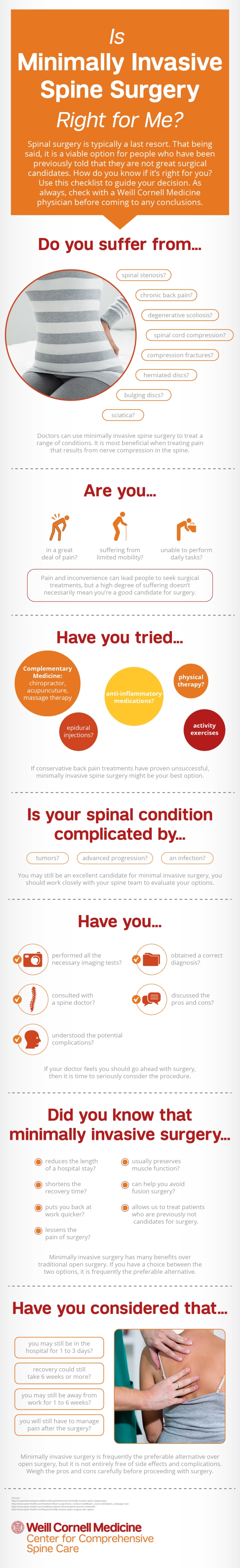 Minimally Invasive Spine Surgery infographic